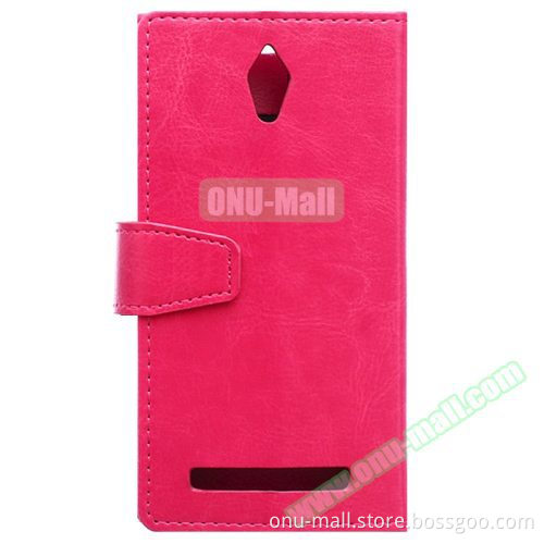 Cheap Price Crazy Horse Texture Leather Phone Case Cover for ASUS ZenFone C